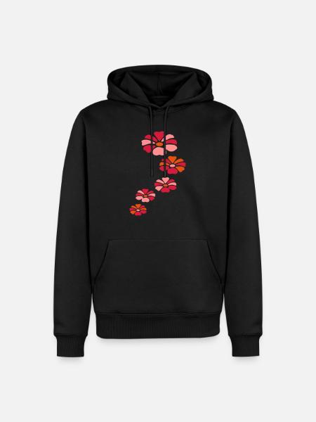 five flowers - Men’s Premium Organic Hoodie - black