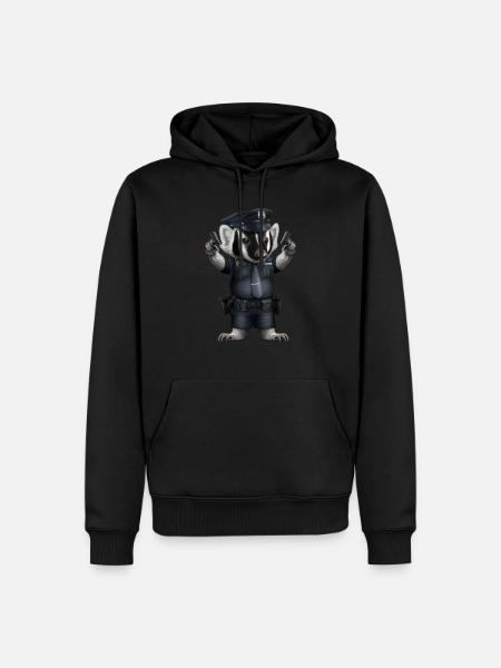 BADGER POLICE - Men’s Premium Organic Hoodie - black