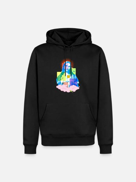 jesus - Men’s Premium Organic Hoodie - black