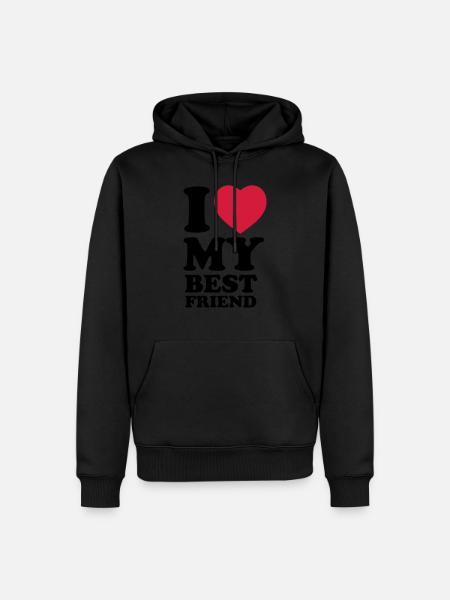 I love my bestfriend - Men’s Premium Organic Hoodie - black