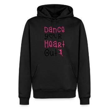 Dance - Männer Premium Bio Hoodie - Schwarz - Vorne - Nico (187cm)