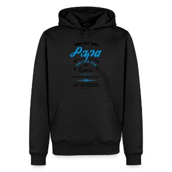 stolzer papa - Männer Premium Bio Hoodie - Schwarz - Vorne - Nico (187cm)