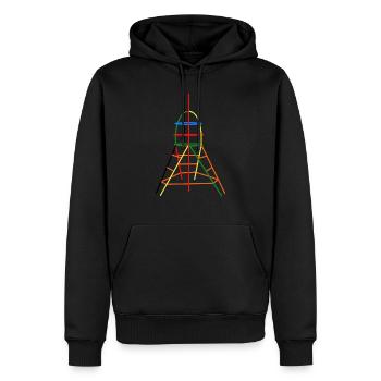 Missile - Scaffolding of the Republic - Men’s Premium Organic Hoodie - black - Front - Nico (187cm)