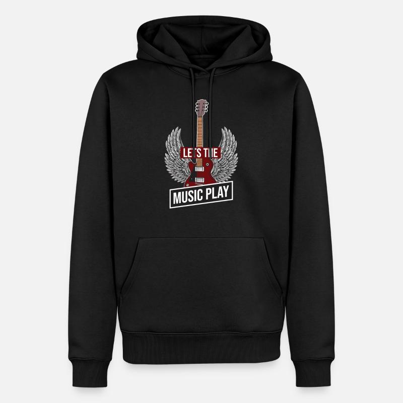 Blue-Let’s Rock - Sweat à capuche Premium bio Homme - noir