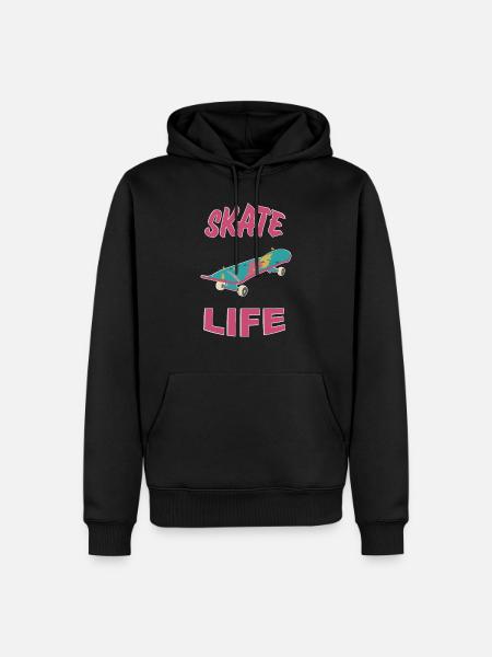 Skate-Leben - Männer Premium Bio Hoodie - Schwarz
