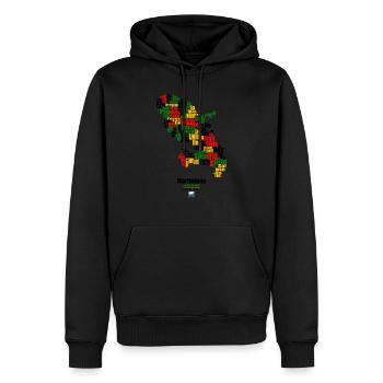 martinique RVJN - Sweat à capuche Premium bio Homme - noir - Devant - Nico (187cm)