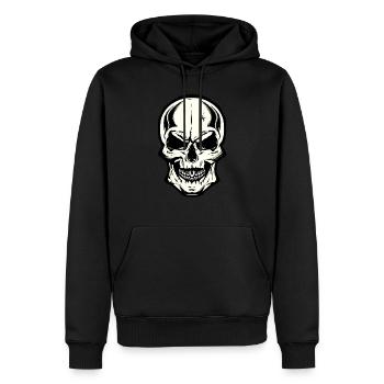 Schädel Schädel Pirat - Männer Premium Bio Hoodie - Schwarz - Vorne - Nico (187cm)