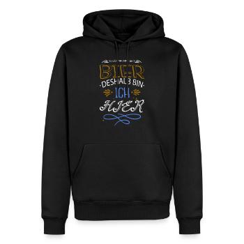 malz feiern trinken haustier kneipensport cool - Männer Premium Bio Hoodie - Schwarz - Vorne - Nico (187cm)