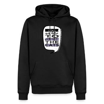 avacato pet cat pet present idea avogato guenon - Männer Premium Bio Hoodie - Schwarz - Vorne - Nico (187cm)