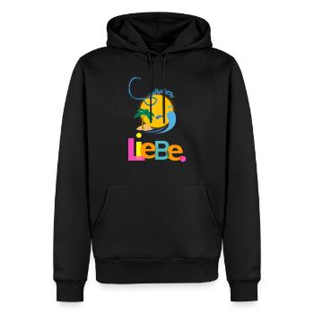 Sommer Liebe - Männer Premium Bio Hoodie - Schwarz - Vorne - Nico (187cm)