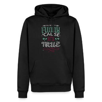 birthday present idea fathersday geek gift - Männer Premium Bio Hoodie - Schwarz - Vorne - Nico (187cm)