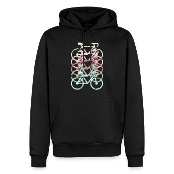 Retro Bike - Men’s Premium Organic Hoodie - black - Front - Nico (187cm)