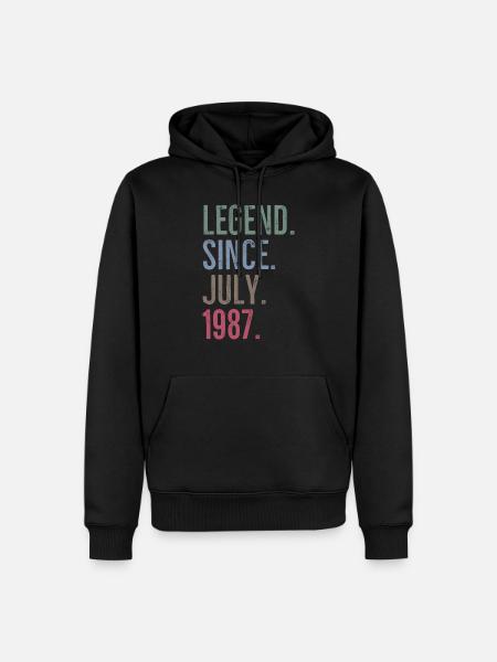 Legend Since July 1987 - Men’s Premium Organic Hoodie - black