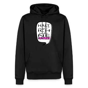 tier perserkatze seekatze humor geschenkidee - Männer Premium Bio Hoodie - Schwarz - Vorne - Nico (187cm)