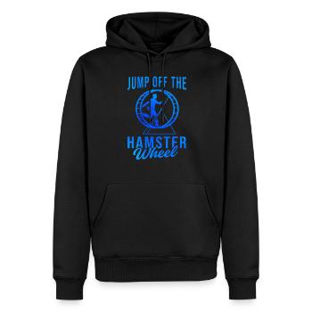 Jump Off The Hamster Wheel Animal Lover Rodents Ha - Männer Premium Bio Hoodie - Schwarz - Vorne - Nico (187cm)