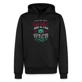 tier geburtstagsgeschenkidee witzig geek haustier - Männer Premium Bio Hoodie - Schwarz - Vorne - Nico (187cm)