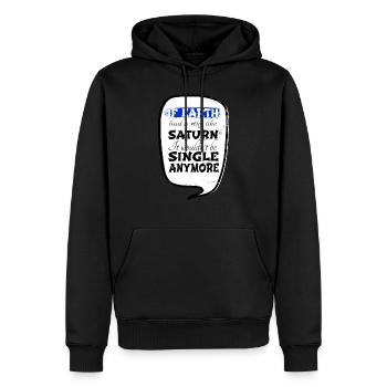cadeau d’anniversaire astrologie en apesanteur - Sweat à capuche Premium bio Homme - noir - Devant - Nico (187cm)