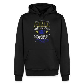 golf club quote golfduvet golfgirl golfcoach - Männer Premium Bio Hoodie - Schwarz - Vorne - Nico (187cm)