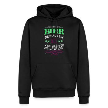 geburtstagsgeschenk lustige tshirts - Männer Premium Bio Hoodie - Schwarz - Vorne - Nico (187cm)