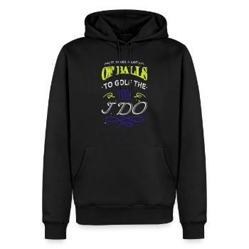 cadeau d’anniversaire génial christiangolf anniversaire - Sweat à capuche Premium bio Homme - noir - Devant - Nico (187cm)