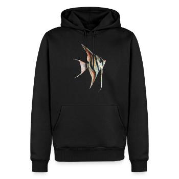 Pterophyllum scalare , żaglowiec skalar - Männer Premium Bio Hoodie - Schwarz - Vorne - Nico (187cm)