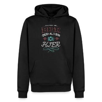 30 geburtstag 50 geburtstag betrunken brauen - Männer Premium Bio Hoodie - Schwarz - Vorne - Nico (187cm)