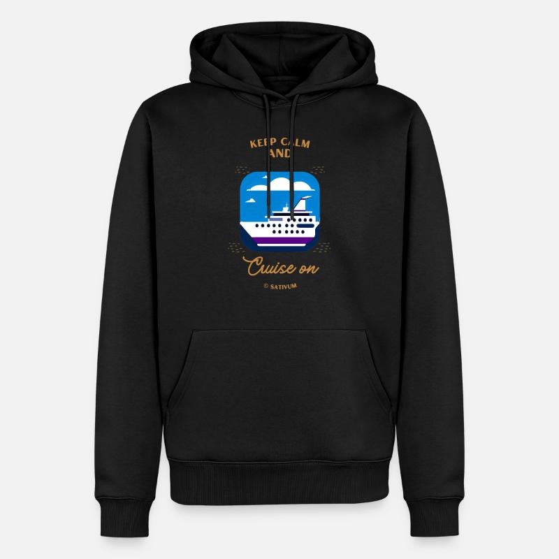 Restez calme et naviguez - Sweat à capuche Premium bio Homme - noir