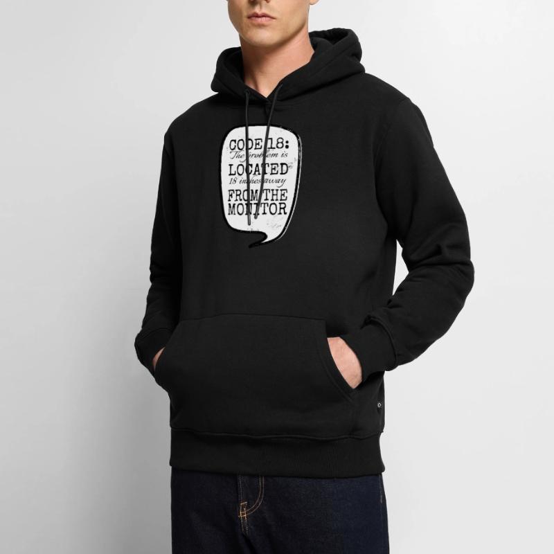Computer Science Cool Coding Fingers Hacking Jokes Men’s Premium Organic Hoodie