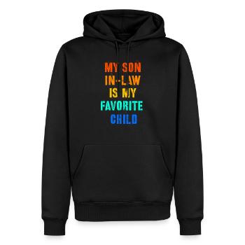 Mon gendre est mon enfant préféré drôle maman et papa - Sweat à capuche Premium bio Homme - noir - Devant - Nico (187cm)