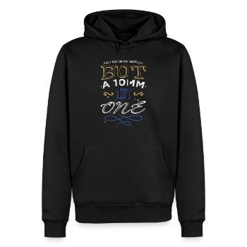 funny sayings present - Männer Premium Bio Hoodie - Schwarz - Vorne - Nico (187cm)