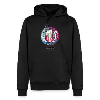 Kitsune Maske - Männer Premium Bio Hoodie - Schwarz - Vorne - Nico (187cm)