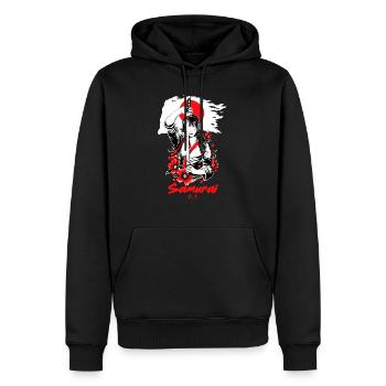 Japan Samurai Anime - Männer Premium Bio Hoodie - Schwarz - Vorne - Nico (187cm)