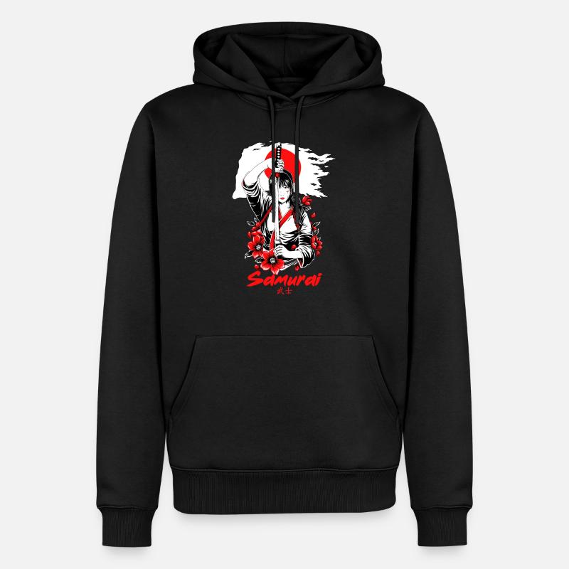 Japan Samurai Anime - Männer Premium Bio Hoodie - Schwarz