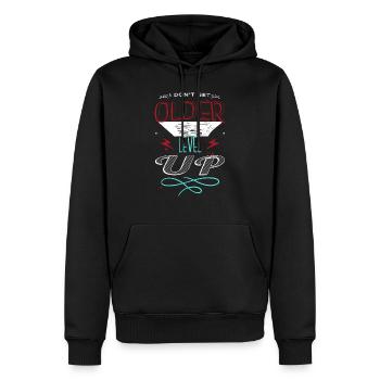 quote fun i dont always sayings present idea - Männer Premium Bio Hoodie - Schwarz - Vorne - Nico (187cm)