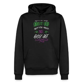 ethical encrypt jokes anonymous hacker - Männer Premium Bio Hoodie - Schwarz - Vorne - Nico (187cm)