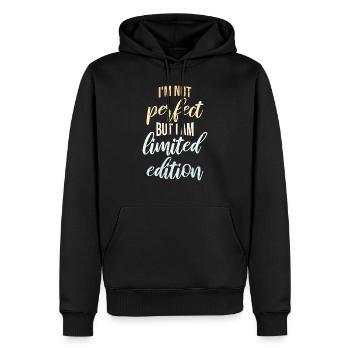 Je ne suis pas parfait mais je suis citation en édition limitée - Sweat à capuche Premium bio Homme - noir - Devant - Nico (187cm)