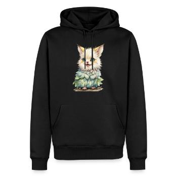 Animal fantastique mignon - Sweat à capuche Premium bio Homme - noir - Devant - Nico (187cm)