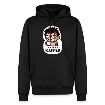 Amateurs de café - Sweat à capuche Premium bio Homme - noir - Devant - Nico (187cm)