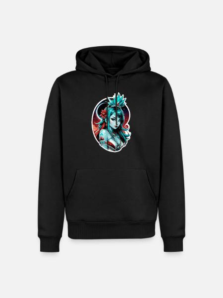 princesse indienne - aztek - Sweat à capuche Premium bio Homme - noir