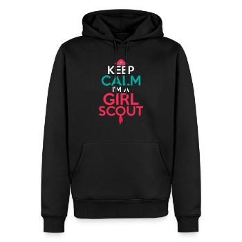 Calm & Scout-Ready : T-shirt d’aventure pour fille - Sweat à capuche Premium bio Homme - noir - Devant - Nico (187cm)