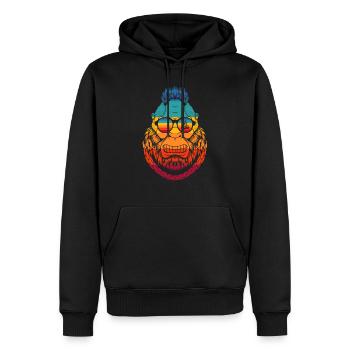 moving forward - Men’s Premium Organic Hoodie - black - Front - Nico (187cm)