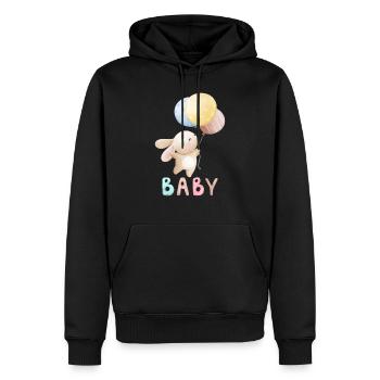 Baby Häschen - Männer Premium Bio Hoodie - Schwarz - Vorne - Nico (187cm)
