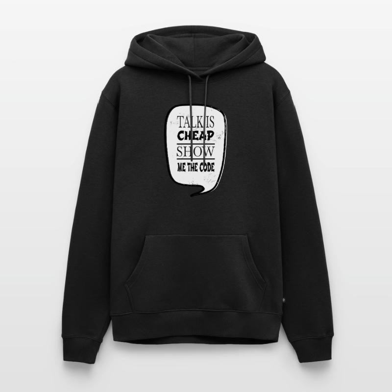 present coding software development Männer Premium Bio Hoodie