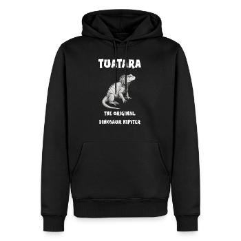 Tuatara The original dinosaur hipster - Men’s Premium Organic Hoodie - black - Front - Nico (187cm)