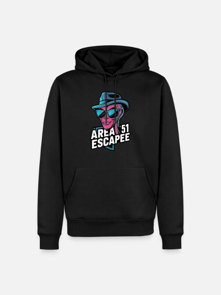 Area 51 Escapee - Men’s Premium Organic Hoodie - black