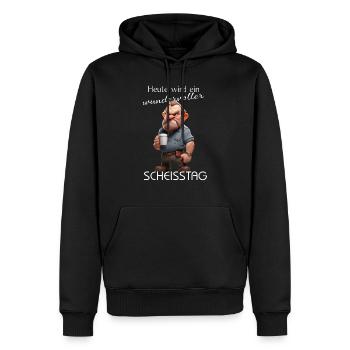 Wundervoller Scheisstag Mann - Männer Premium Bio Hoodie - Schwarz - Vorne - Nico (187cm)