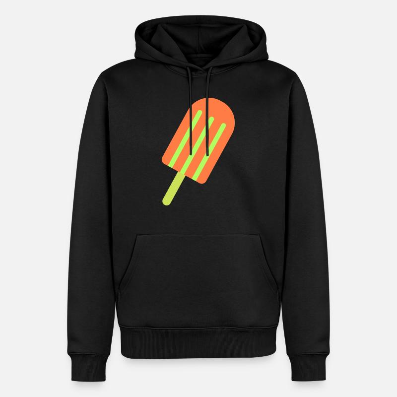 eis eiscreme 1 - Männer Premium Bio Hoodie - Schwarz