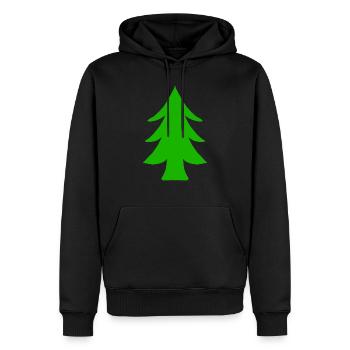 Tannenbaum - Männer Premium Bio Hoodie - Schwarz - Vorne - Nico (187cm)