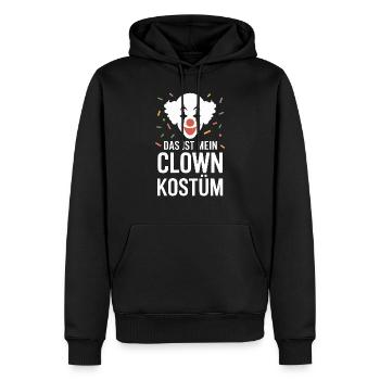 Das ist mein Clown Kostüm - Karneval Fasching - Männer Premium Bio Hoodie - Schwarz - Vorne - Nico (187cm)