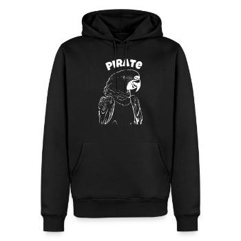 Pirate - Men’s Premium Organic Hoodie - black - Front - Nico (187cm)